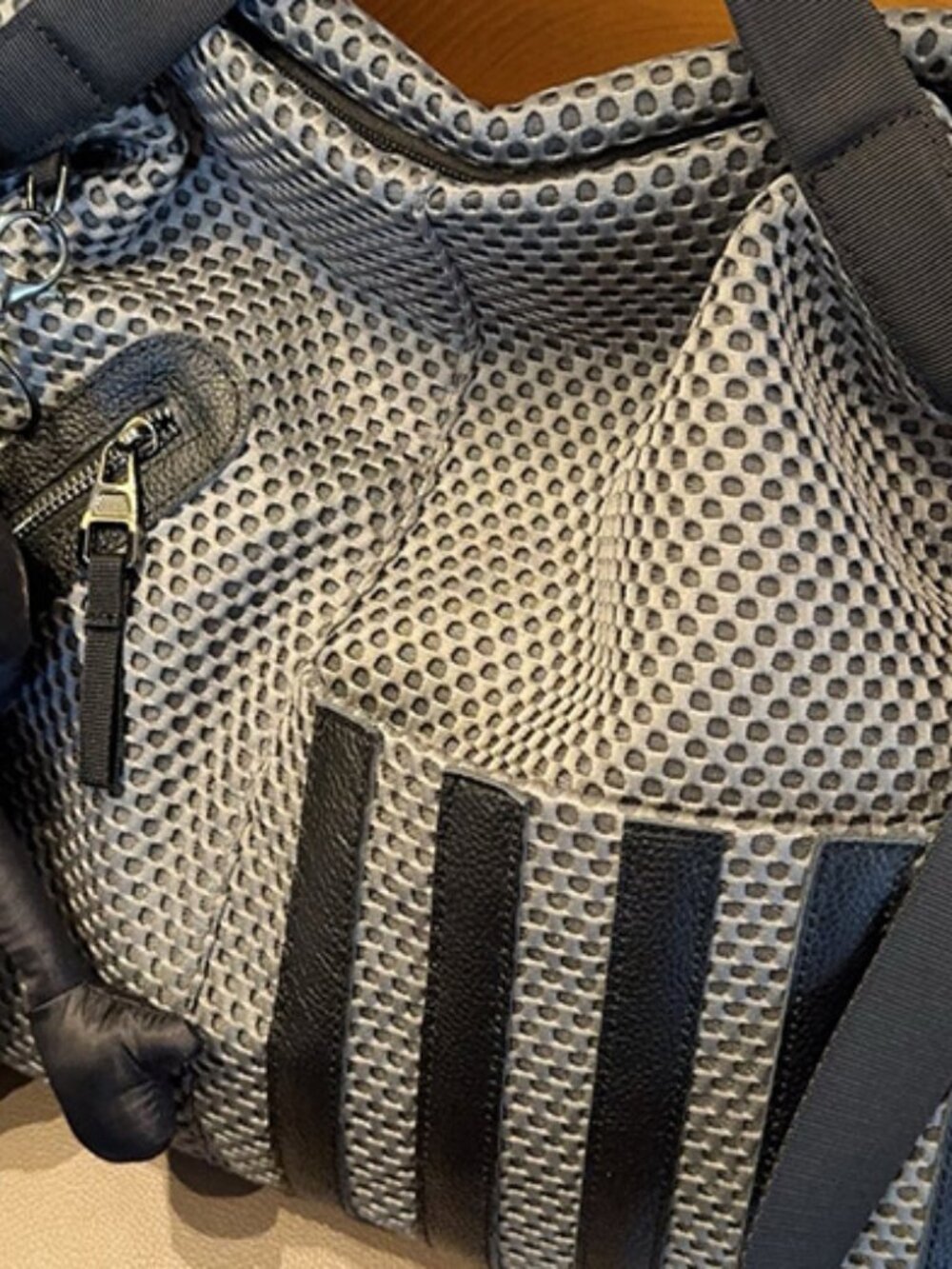 Y2K Gray Nylon Mesh Patchwork Slouchy Crossbody Hobo Bag